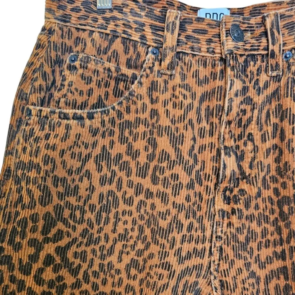 BDG Urban Outfitters Baggy Boyfriend Corduroy Brown Leopard Size 6/W28 Pants